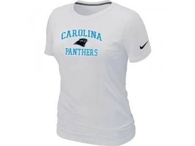 Women Carolina Panthers Heart & Soul White T-Shirt