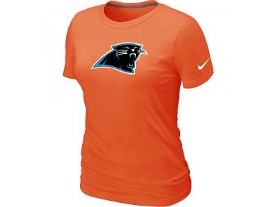 Women Carolina Panthers Orange Logo T-Shirt
