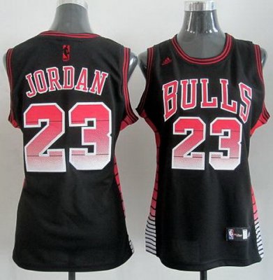 Women Chicago Bulls 23 Michael Jordan Black Revolution 30 Swingman Jerseys