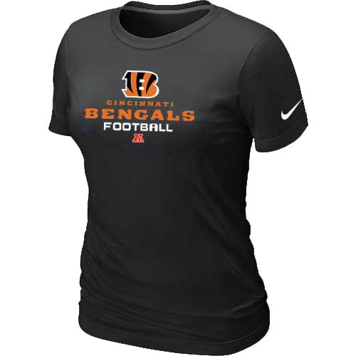 Women Cincinnati Bengals Black  T-Shirt