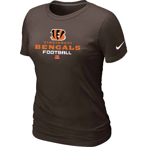 Women Cincinnati Bengals Brown T-Shirt