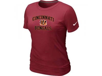 Women Cincinnati Bengals Heart & Sou Redl T-Shirt