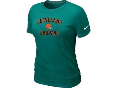 Women Cleveland Browns Heart & Soul L.Green T-Shirt