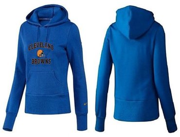 Women Cleveland Browns Logo Pullover Hoodie-- (11)
