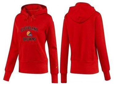 Women Cleveland Browns Logo Pullover Hoodie-- (13)