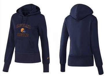 Women Cleveland Browns Logo Pullover Hoodie-- (19)