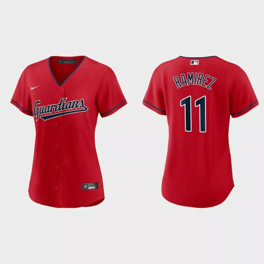 Women Cleveland Guardians Jose Ramirez Red Replica Jersey