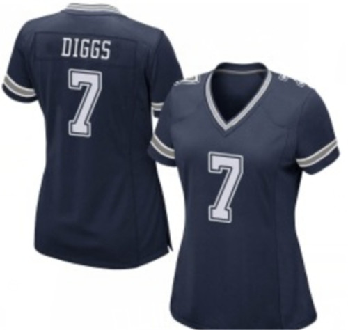 Women Cowboys #7 Trevon Diggs Blue Vapor Limited Jersey