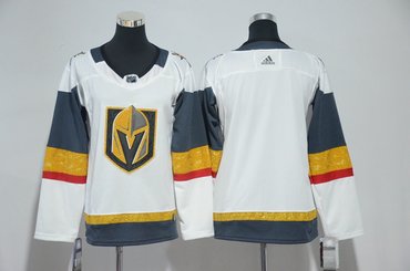 Women Custom Vegas Golden Knights Blank White Jersey