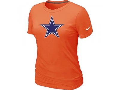 Women Dallas cowboys Orange Logo T-Shirt