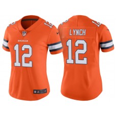 Women Denver Broncos #12 Paxton Lynch Orange Game Jersey
