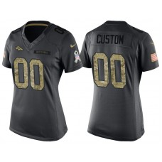 Women Denver Broncos Anthracite Camo 2016 Salute to Service Customized Jersey