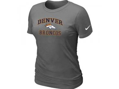 Women Denver Broncos Heart & Soul D.Grey T-Shirt