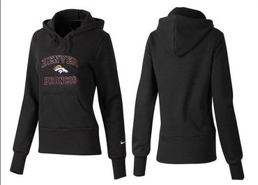 Women Denver Broncos Logo Pullover Hoodie-- (12)