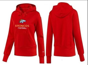 Women Denver Broncos Logo Pullover Hoodie-- (26)