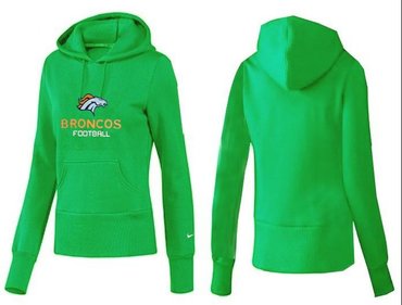 Women Denver Broncos Logo Pullover Hoodie-- (34)