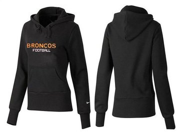 Women Denver Broncos Logo Pullover Hoodie-- (42)