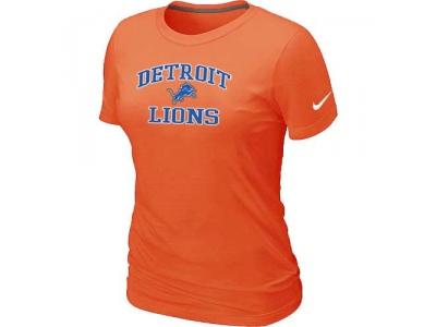 Women Detroit Lions Heart & Soul Orange T-Shirt