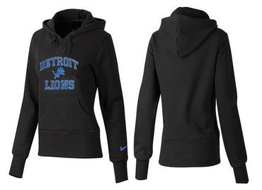 Women Detroit Lions Logo Pullover Hoodie-- (12)