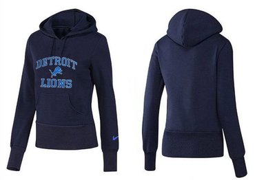 Women Detroit Lions Logo Pullover Hoodie-- (19)