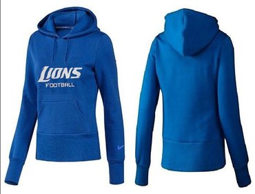 Women Detroit Lions Logo Pullover Hoodie-- (31)