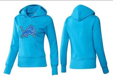 Women Detroit Lions Logo Pullover Hoodie-- (4)