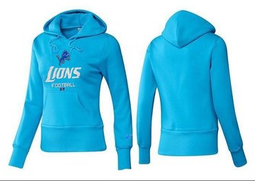 Women Detroit Lions Logo Pullover Hoodie-- (44)