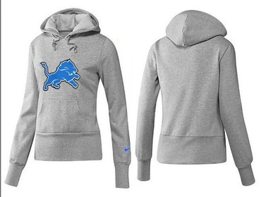 Women Detroit Lions Logo Pullover Hoodie-- (6)