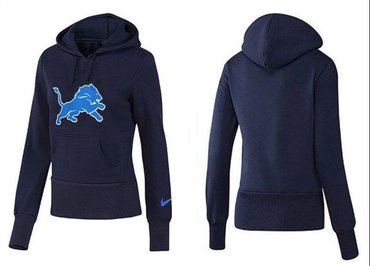 Women Detroit Lions Logo Pullover Hoodie-- (9)