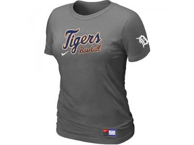 Women Detroit Tigers NEW D.Grey Short Sleeve Practice T-Shirt