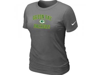 Women Green Bay Packers Heart & Soul D.Grey T-Shirt
