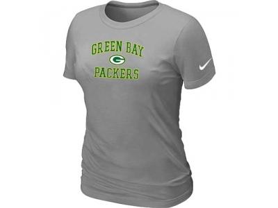 Women Green Bay Packers Heart & Soul L.Grey T-Shirt