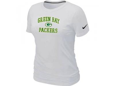 Women Green Bay Packers Heart & Soul White T-Shirt