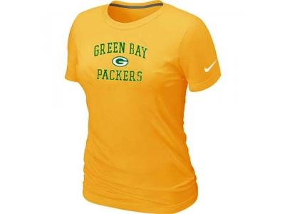 Women Green Bay Packers Heart & Soul Yellow T-Shirt