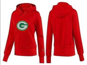 Women Green Bay Packers Logo Pullover Hoodie-- (3)
