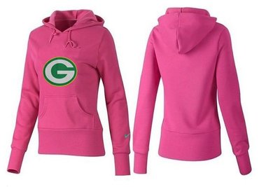 Women Green Bay Packers Logo Pullover Hoodie-- (7)