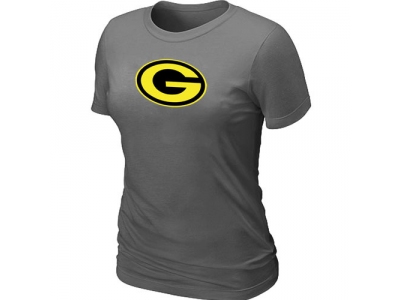 Women Green Bay Packers Neon Logo Charcoal D.Grey T-shirt