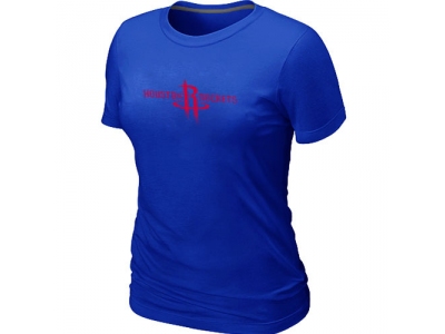 Women Houston Rockets Big & Tall Primary Logo Blue T-Shirt