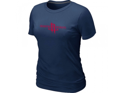 Women Houston Rockets Big & Tall Primary Logo D.Blue T-Shirt