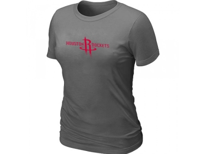 Women Houston Rockets Big & Tall Primary Logo D.Grey T-Shirt
