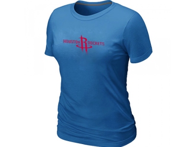 Women Houston Rockets Big & Tall Primary Logo L.blue T-Shirt