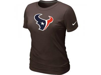 Women Houston Texans Brown Logo T-Shirt