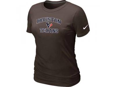 Women Houston Texans Heart & Soul Brown T-Shirt