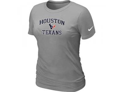 Women Houston Texans Heart & Soul L.Grey T-Shirt