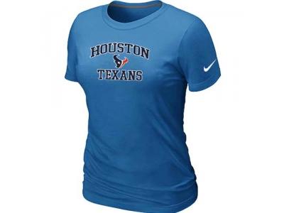 Women Houston Texans Heart & Soul L.blue T-Shirt