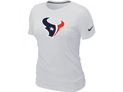 Women Houston Texans White Logo T-Shirt