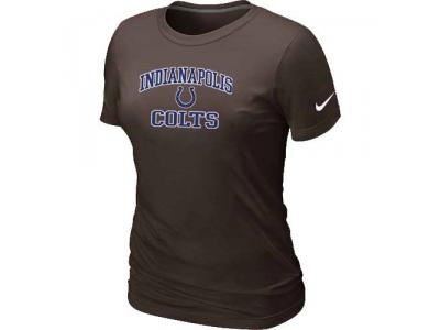 Women Indianapolis Colts Heart & Soul Brown T-Shirt