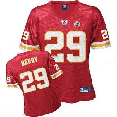 Women Kansas City Chiefs #29 Eric Berry Red Fashion Ladies Jersey