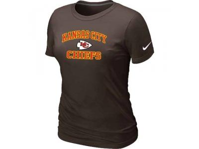 Women Kansas City Chiefs Heart & Soul Brown T-Shirt