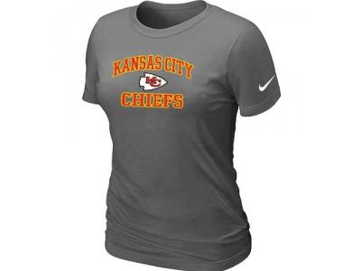 Women Kansas City Chiefs Heart & Soul D.Grey T-Shirt